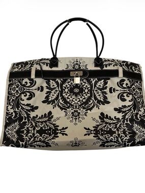 Elegant Murval Black and Cream Tote Bag
